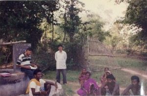 Me ( Laxmidhar Nayak) collecting information from a remote village of Mayurbhanj on Sal leaf economy of Odisha, in the year 2002 